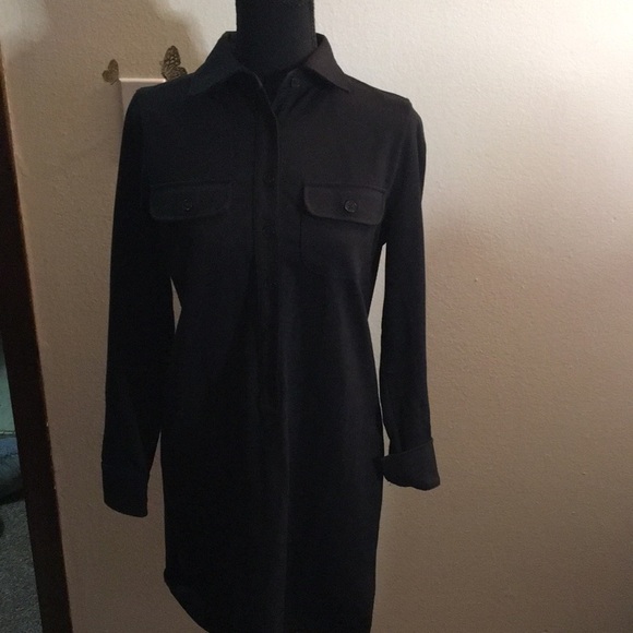 Ralph Lauren women’s black long sleeve painter dress midi size SP - Picture 2 of 9